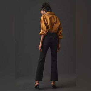 Anthropologie Pilcro crop flare black jeans, 25